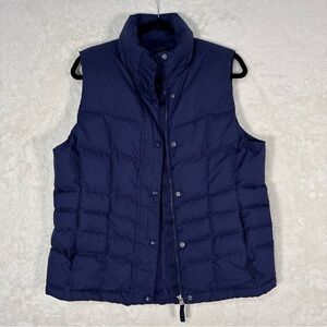 LL Bean Puffer Vest Women's Medium Blue Down Downtek Pertex Classic Outdoor